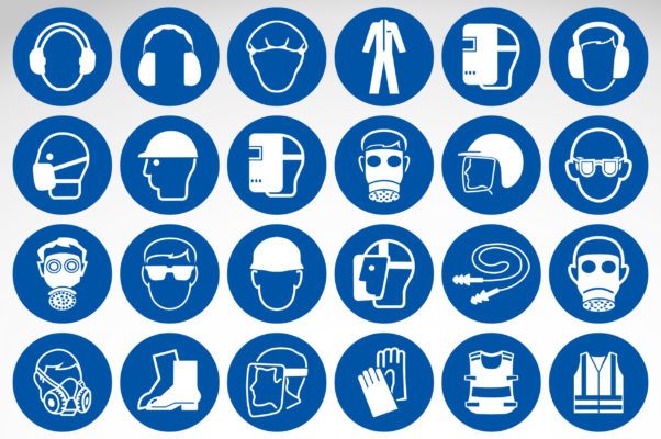 Required Personal Protective Equipment (PPE) Symbol,Safety Icon